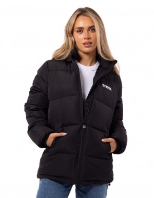 Geaca Puffer Russell Athletic Tribecca Dama Negrii | 30425-BPFY