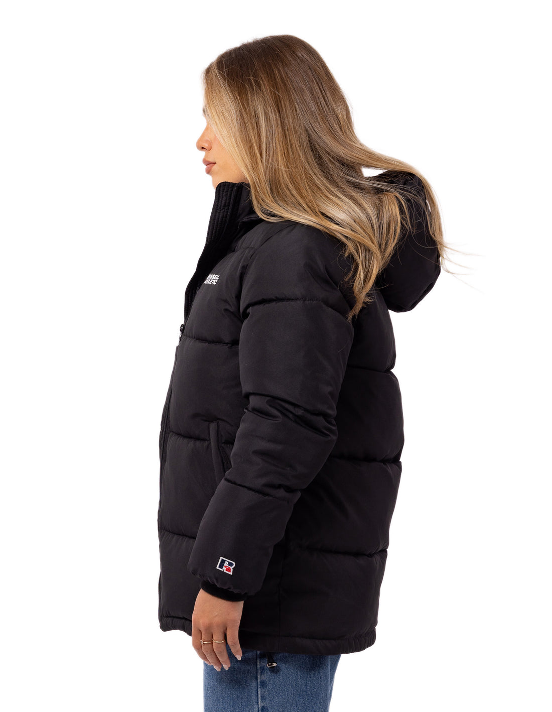 Geaca Puffer Russell Athletic Tribecca Dama Negrii | 30425-BPFY