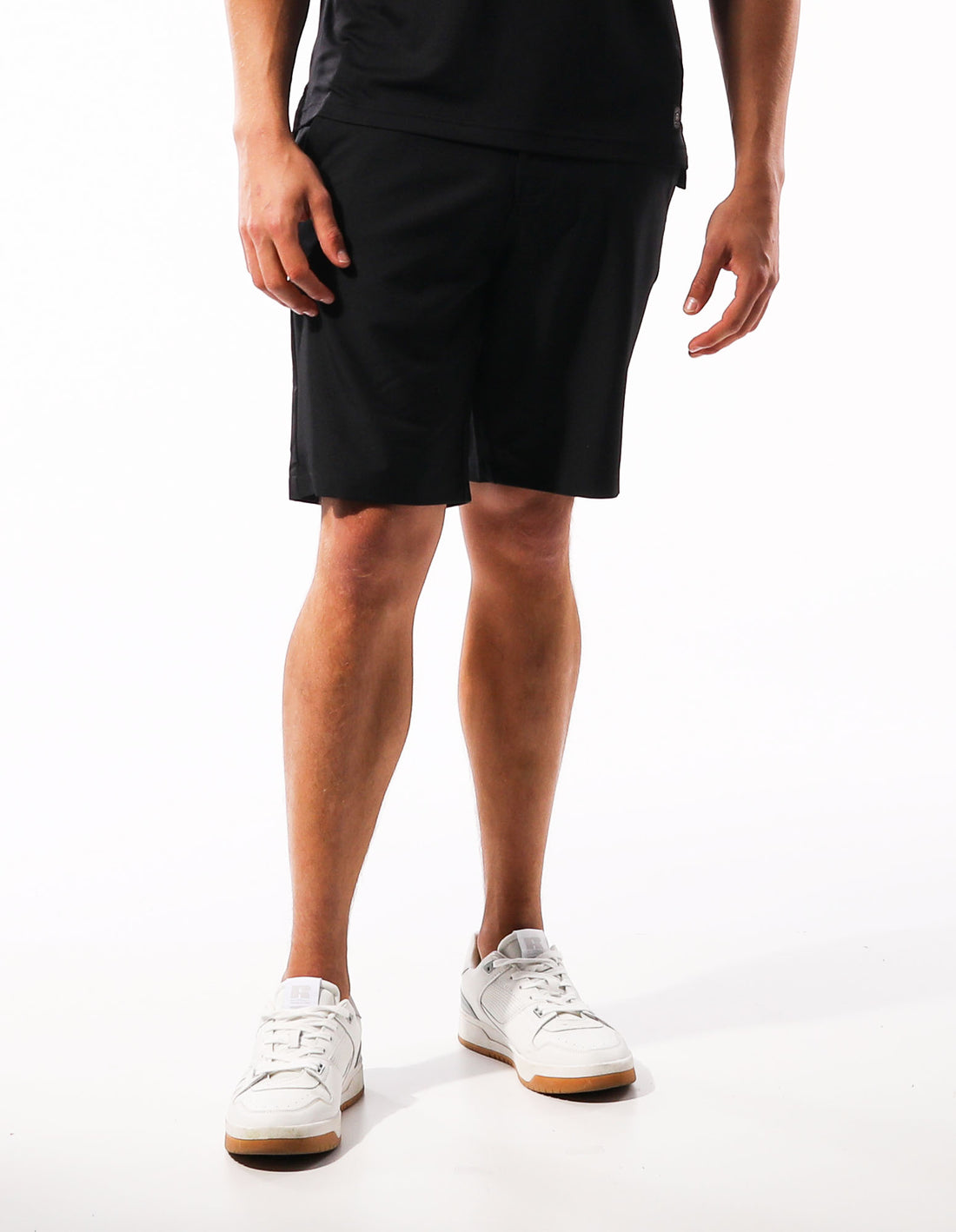 Pantaloni Scurti Russell Athletic Active Stretch Chino Barbati Negrii | 70956-KYHU