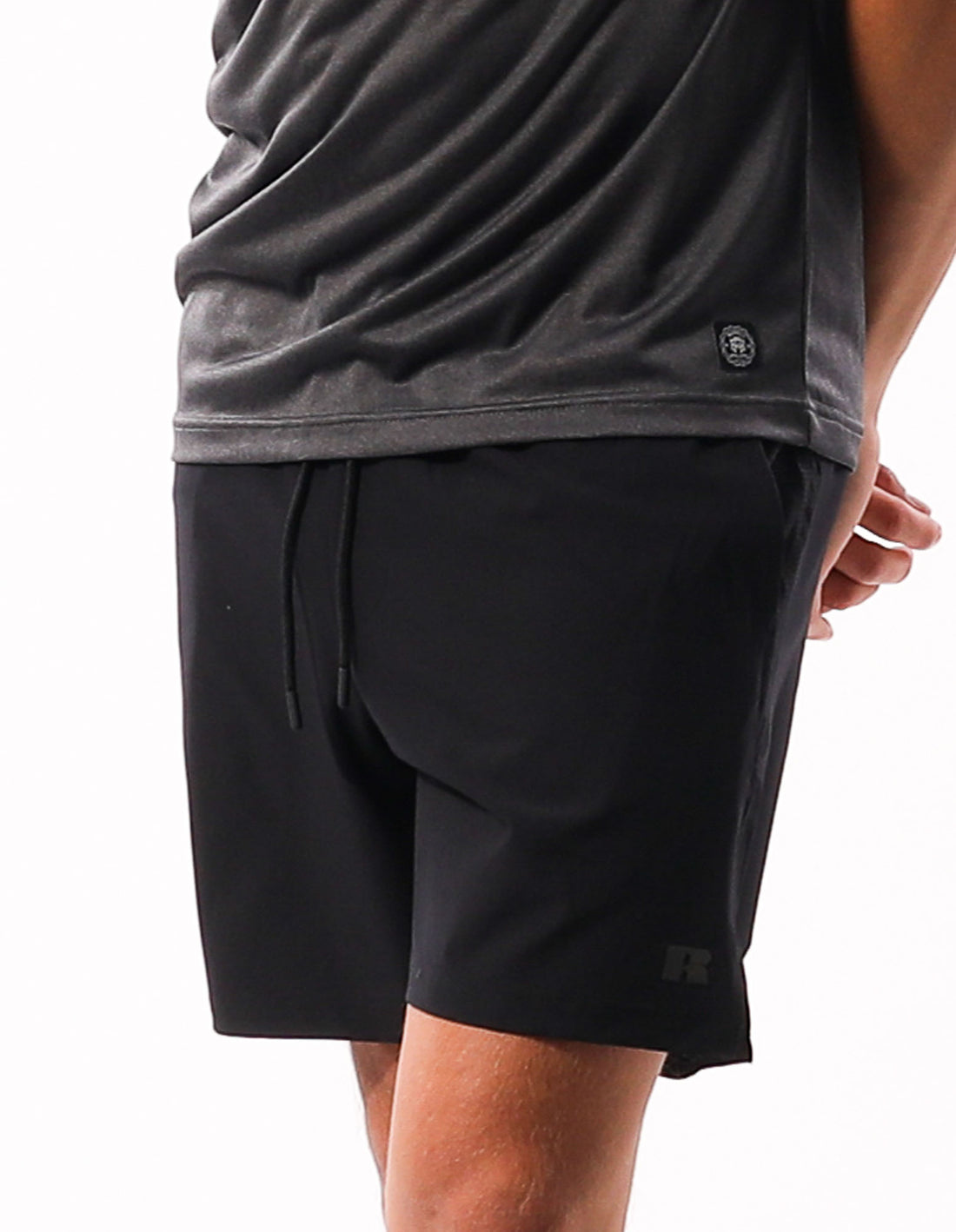 Pantaloni Scurti Russell Athletic Active Stretch Barbati Negrii | 93856-NSPV