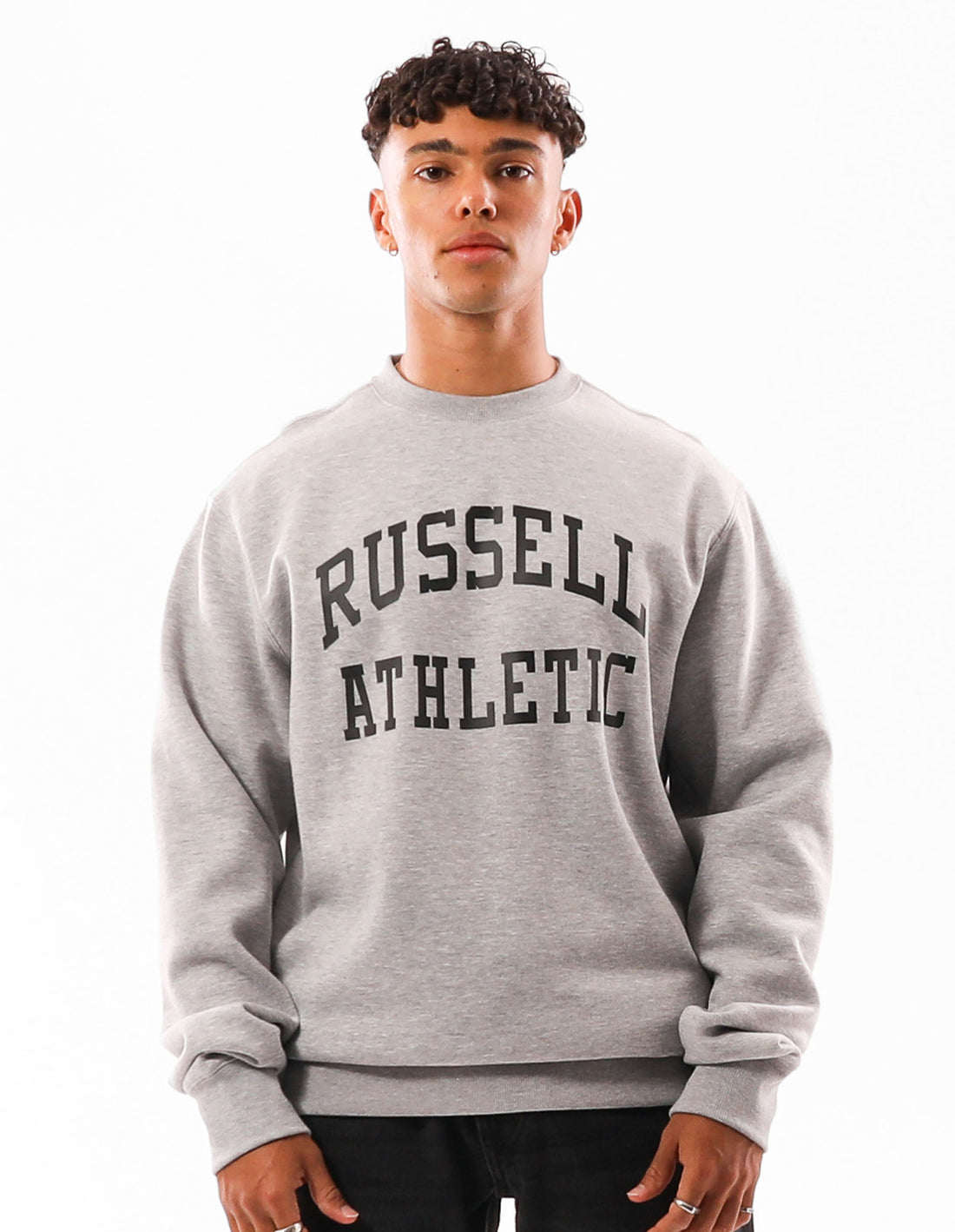 Pulovere Cu Decolteu Russell Athletic Core Arch Barbati Gri | 96751-RXGM