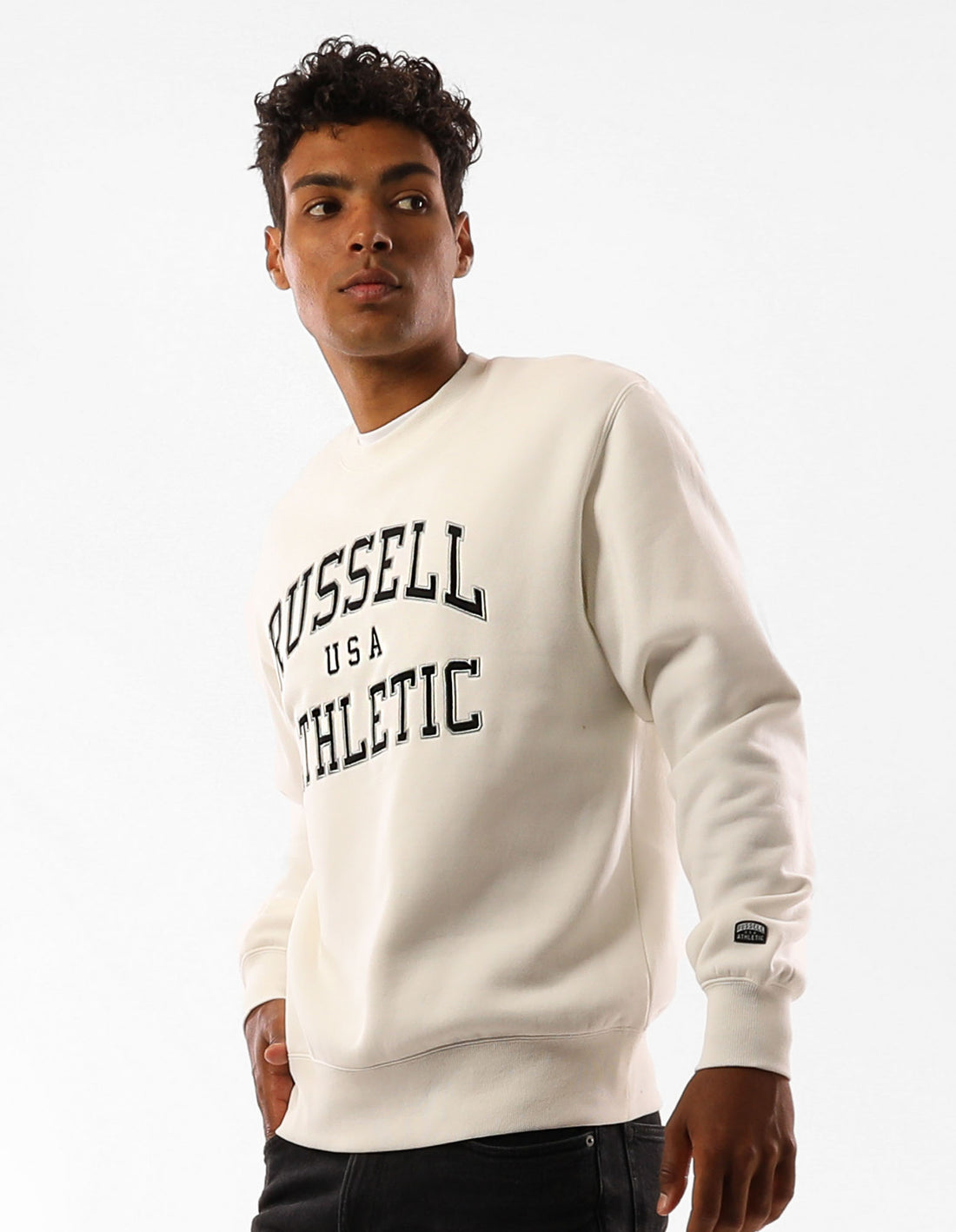 Pulovere Cu Decolteu Russell Athletic Melrose Barbati Bej | 41635-QBDX