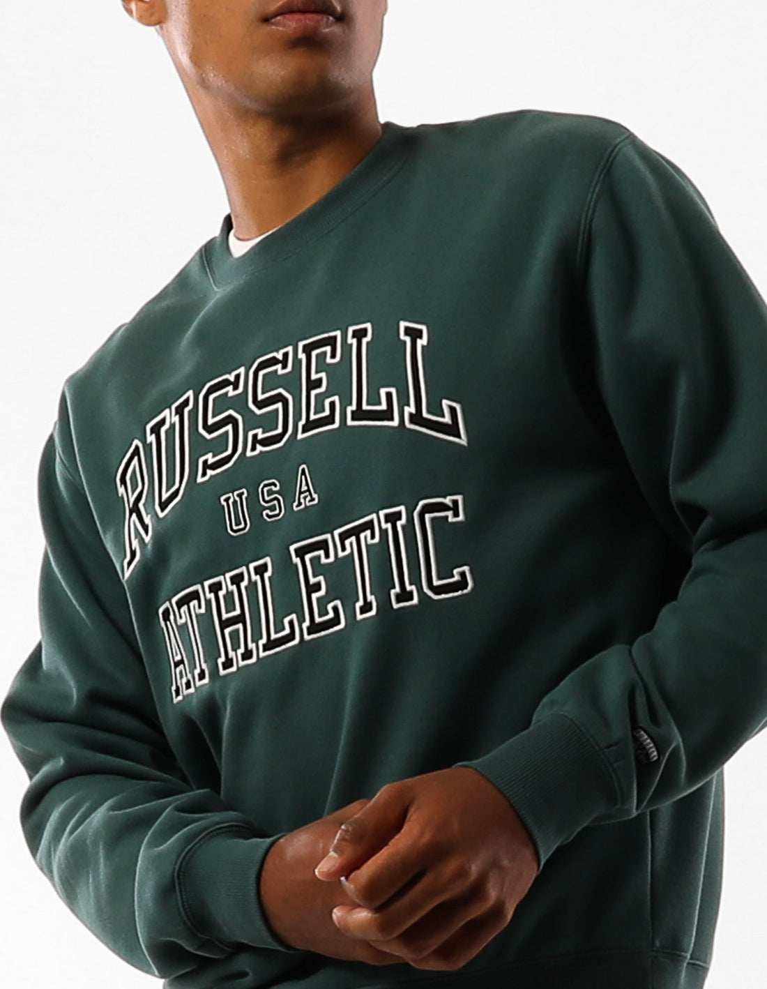 Pulovere Cu Decolteu Russell Athletic Melrose Barbati Verzi | 89456-SAPE