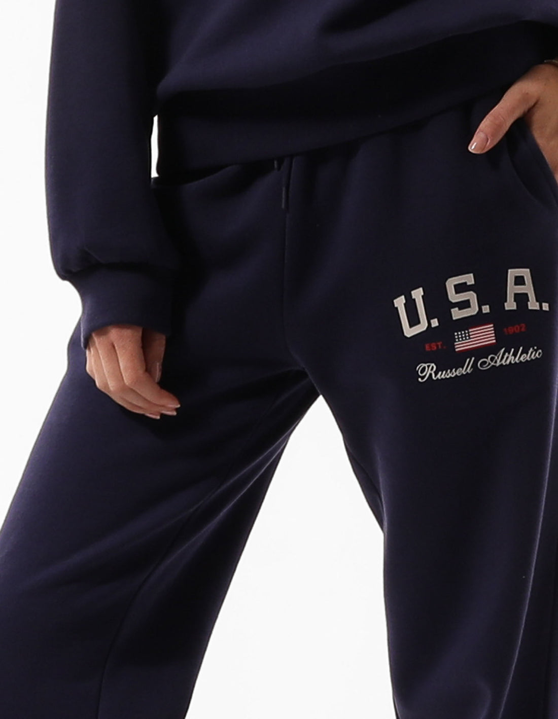 Track pants Russell Athletic 1902 Baggy Dama Albastri | 12495-IHZU