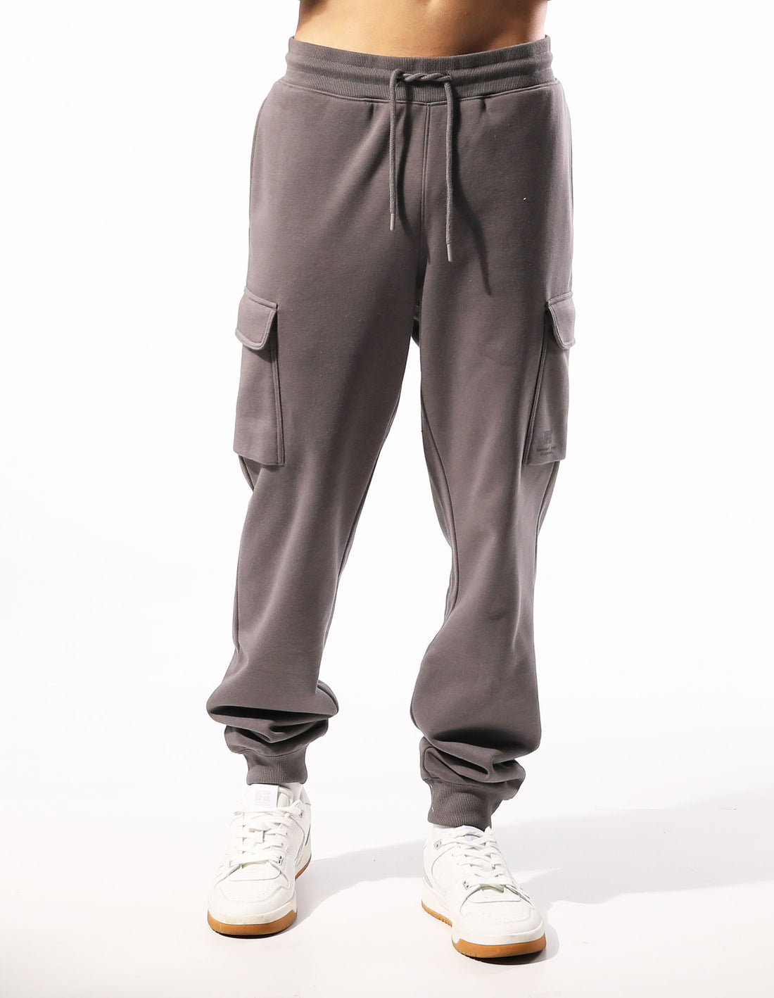 Track pants Russell Athletic Brooklyn Cargo Barbati Gri Maro | 65391-ESKY