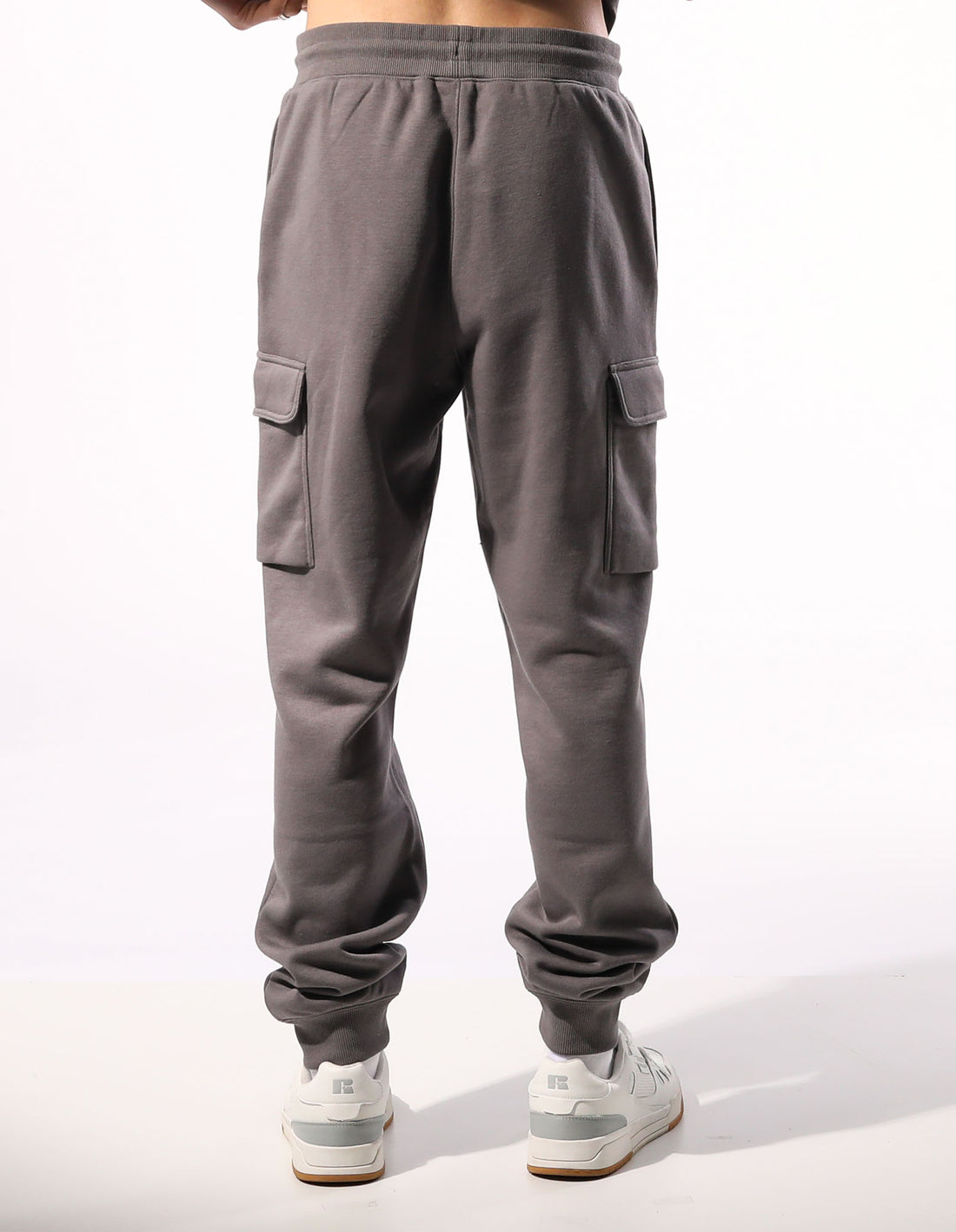 Track pants Russell Athletic Brooklyn Cargo Barbati Gri Maro | 65391-ESKY