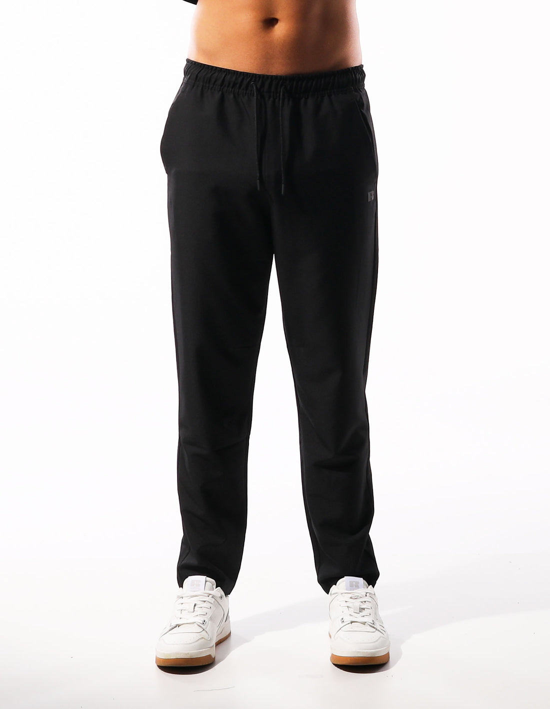 Track pants Russell Athletic R Logo Active Stretch Barbati Negrii | 60974-TBXW