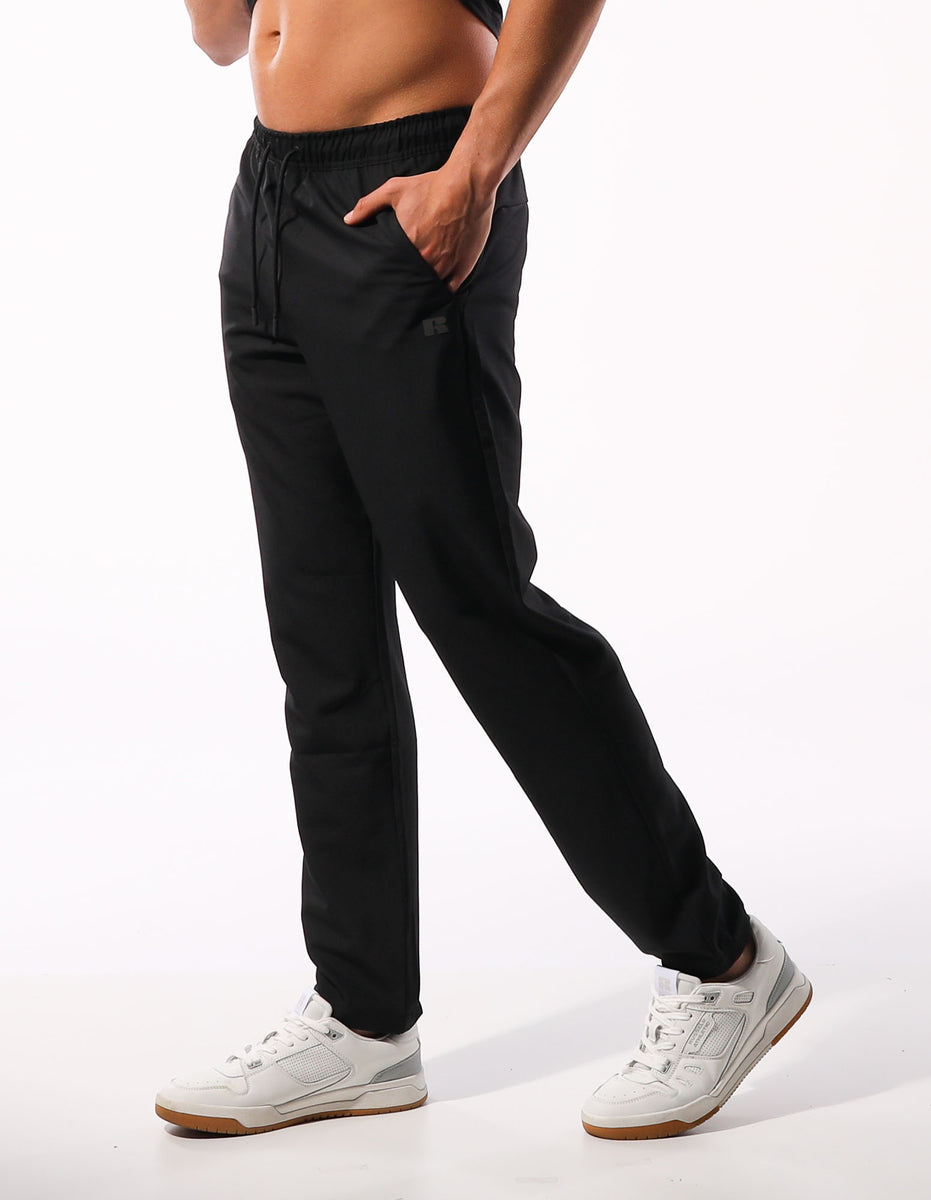 Track pants Russell Athletic R Logo Active Stretch Barbati Negrii | 60974-TBXW