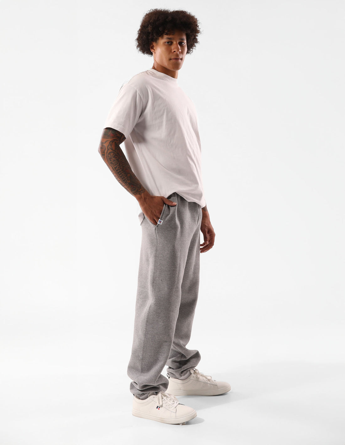 Track pants Russell Athletic Unisex Dri Barbati Gri | 06794-CMYN