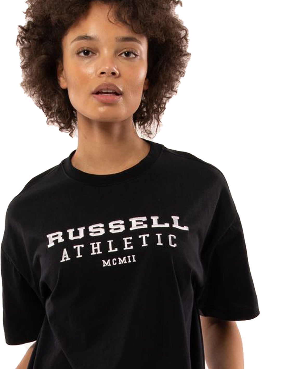 Tricouri Russell Athletic Elements Oversize Dama Negrii | 45206-AZDP