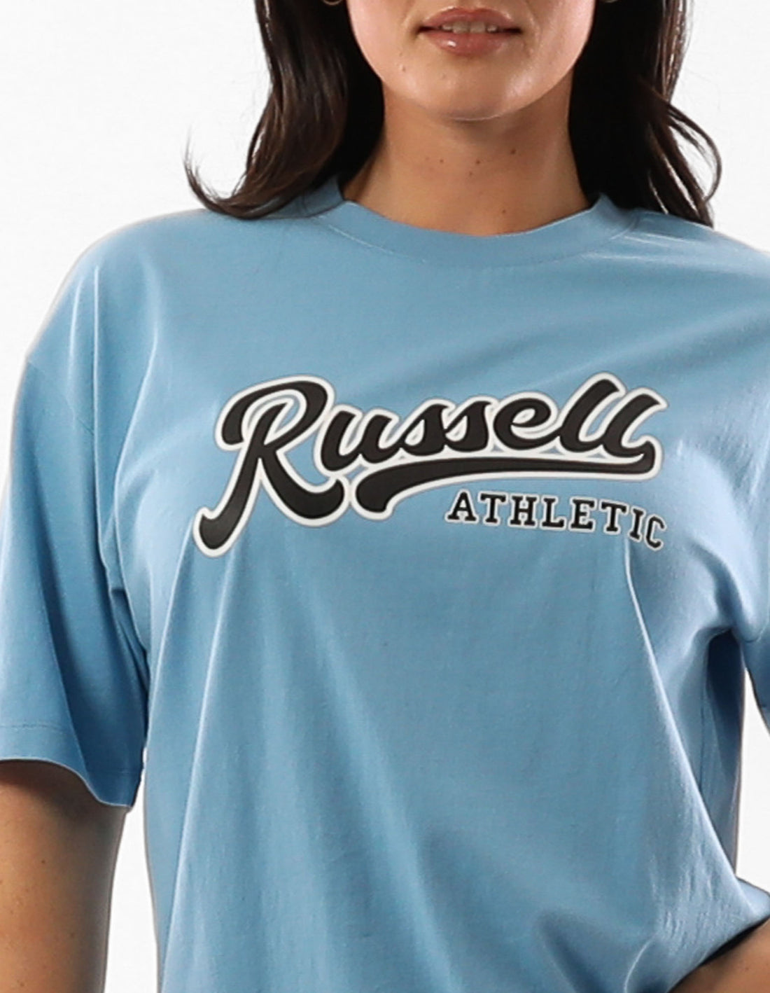 Tricouri Russell Athletic Scripted Dama Albastri | 76521-CNPI